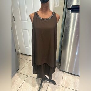 Astr Chocolate High Low Dress